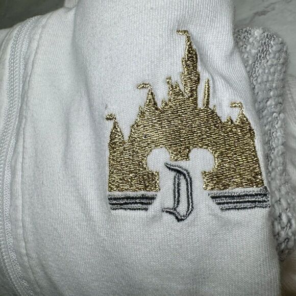 Disneyland Jacket Womens M White Gold Cinderella Castle Zip‎ Mickey Disney World - Picture 14 of 14